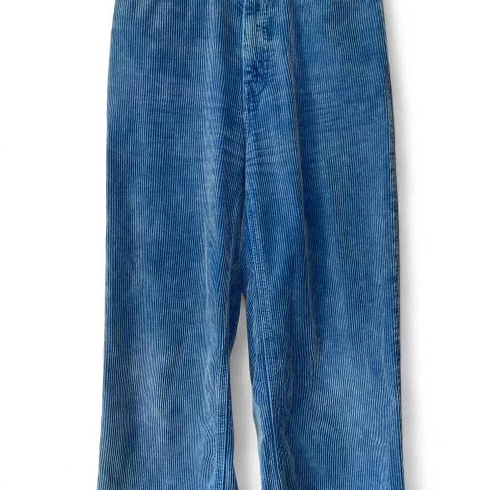 BDG Urban Outfitters Blue Corduroy High & Wide Flared Pants Retro 70s Y2K 28